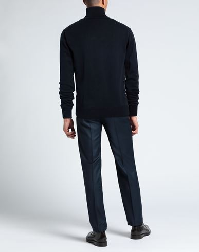 Man Turtleneck Midnight blue Size XL Cotton, Merino Wool