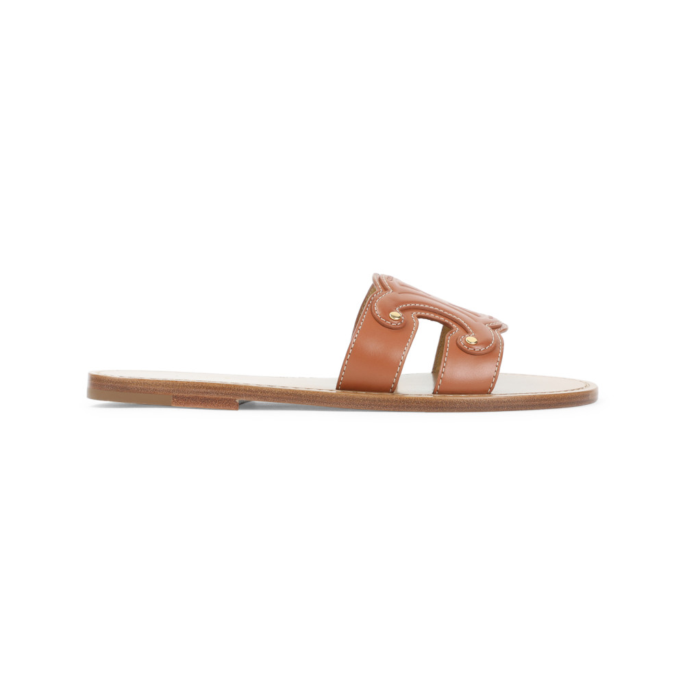Tan Slip On Sandals
