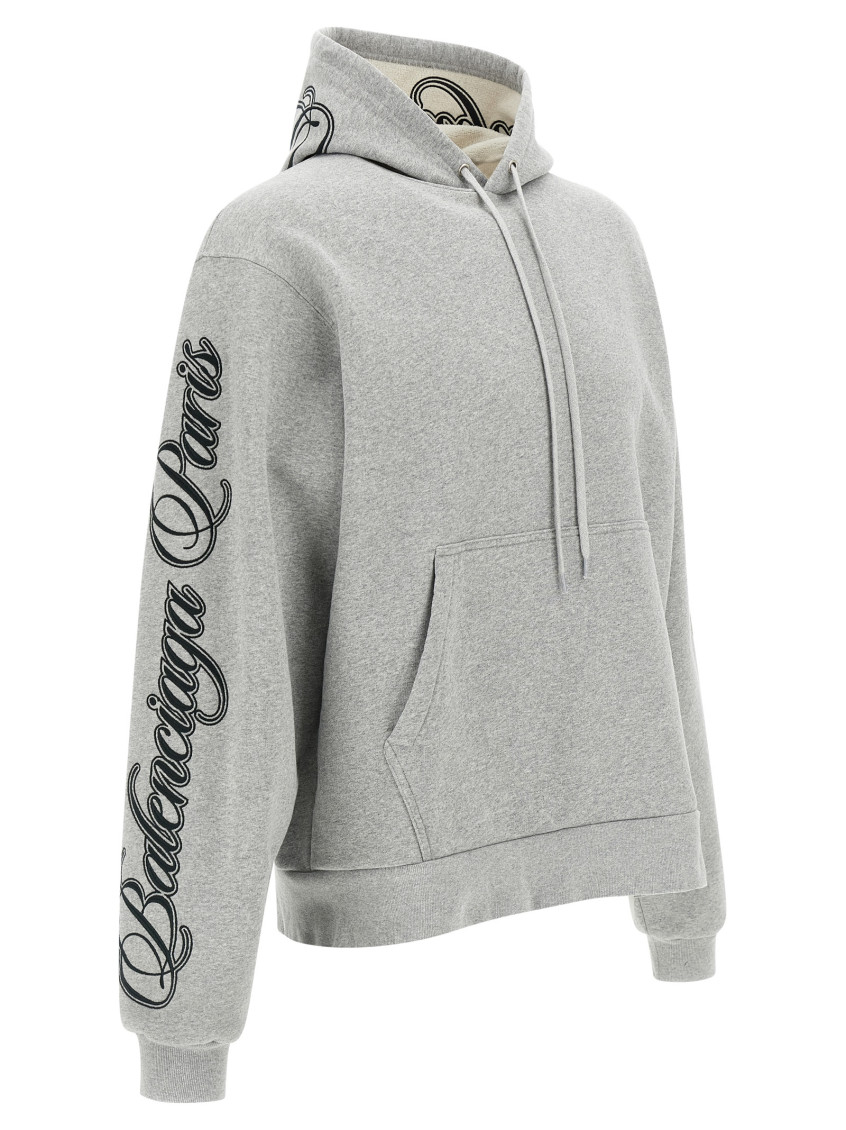 Balenciaga - script logo hoodie drawstring hood kangaroo pocket