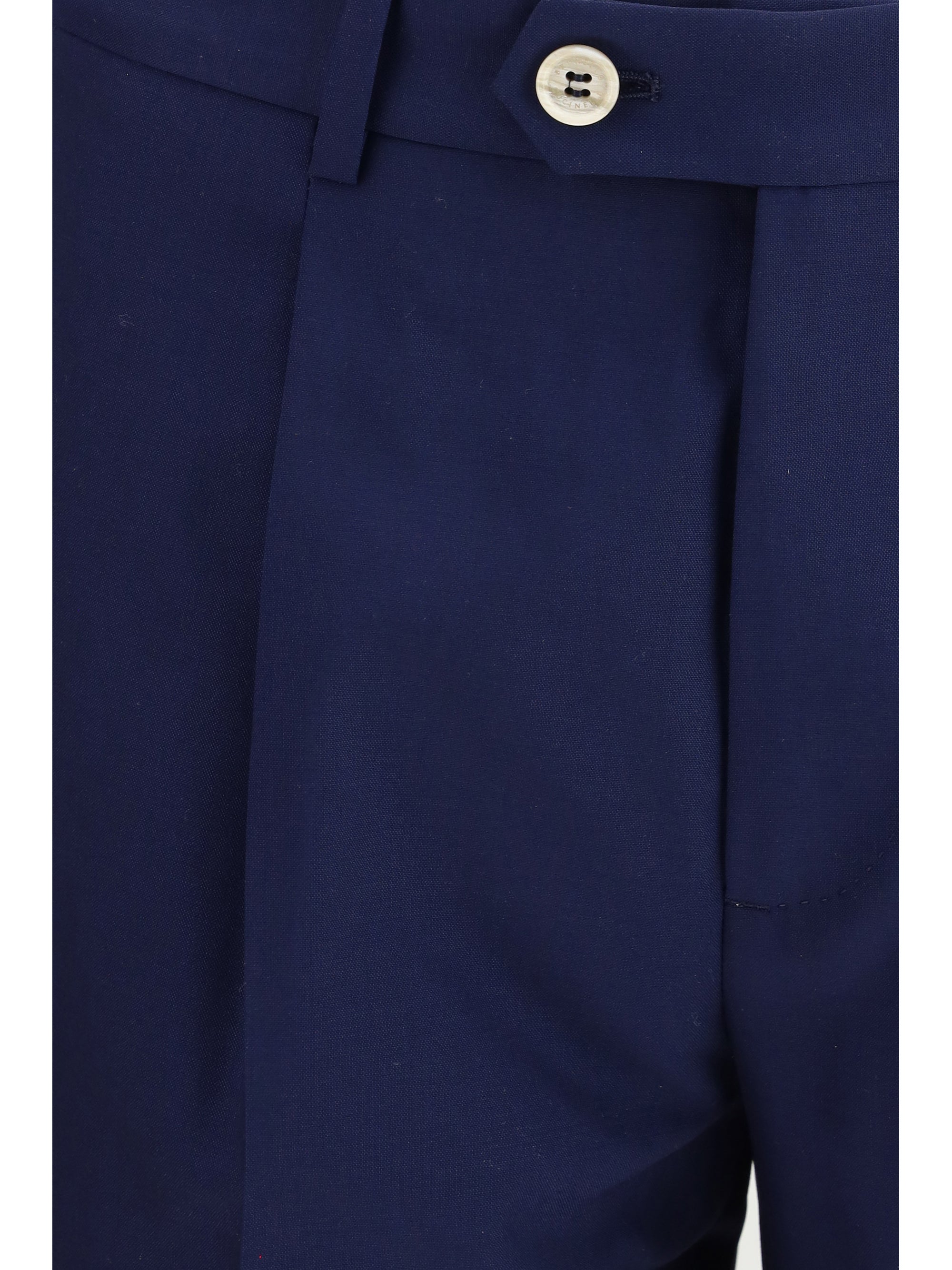 Peak-Lapel Single-Breasted Suit — Navy
