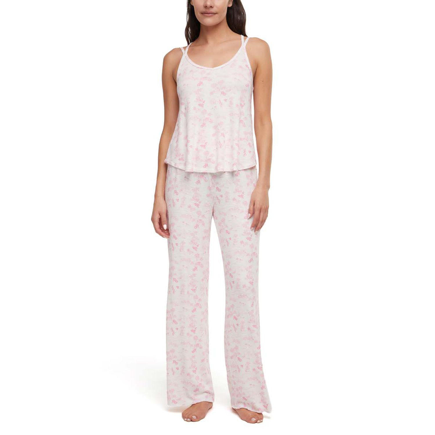 WOMEN'S TANK AND PANT SLEEP SET:- Pink