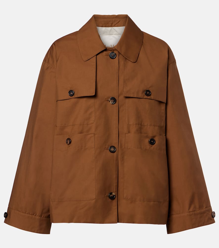 The Cube Bouquet cotton-blend twill jacket