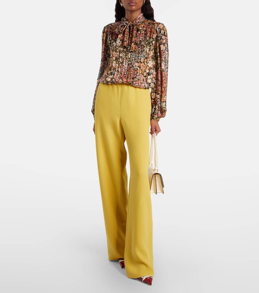 Silk wide-leg pants