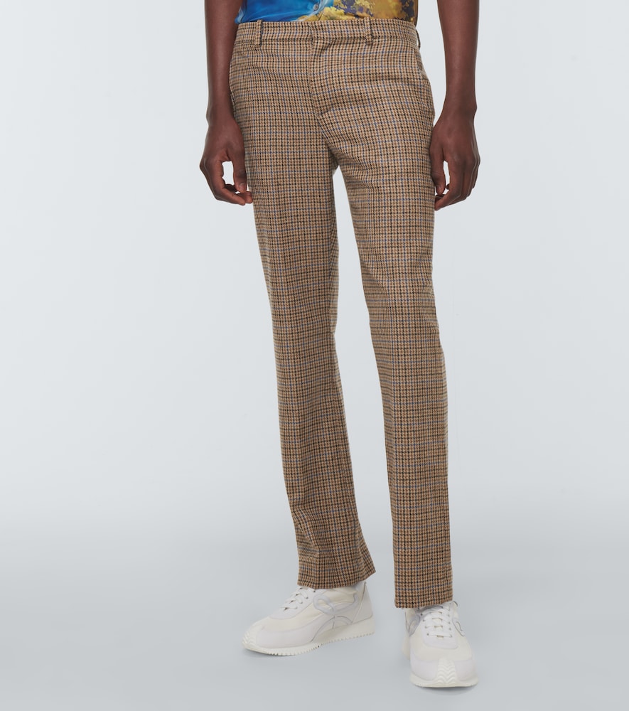 X Howl's Moving Castle checked high-rise wool pants