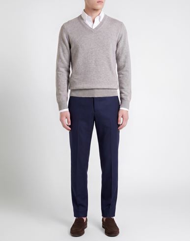 Man Sweater Light grey Size 38 Virgin Wool