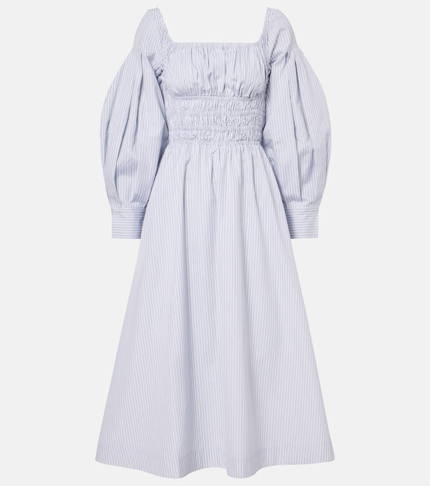 Josie striped cotton midi dress