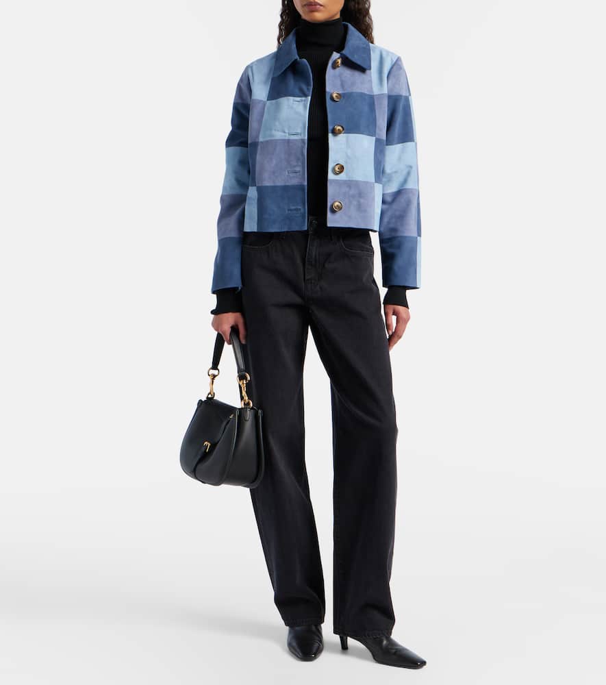 Patchwork suede jacket