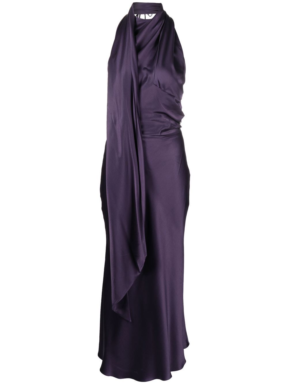 Halterneck midi dress - Purple