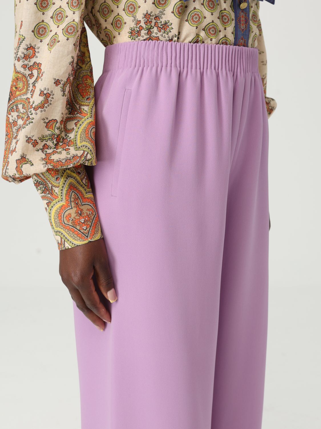 Pants VALENTINO Woman color Violet