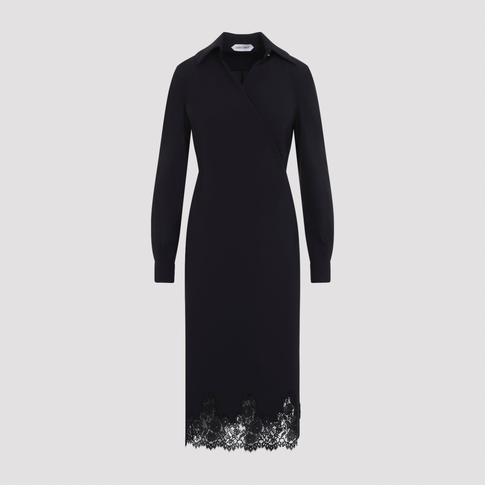 Tropical Print Wool-Blend Midi Dress for Women