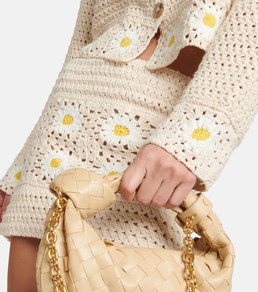 Daisy crocheted miniskirt