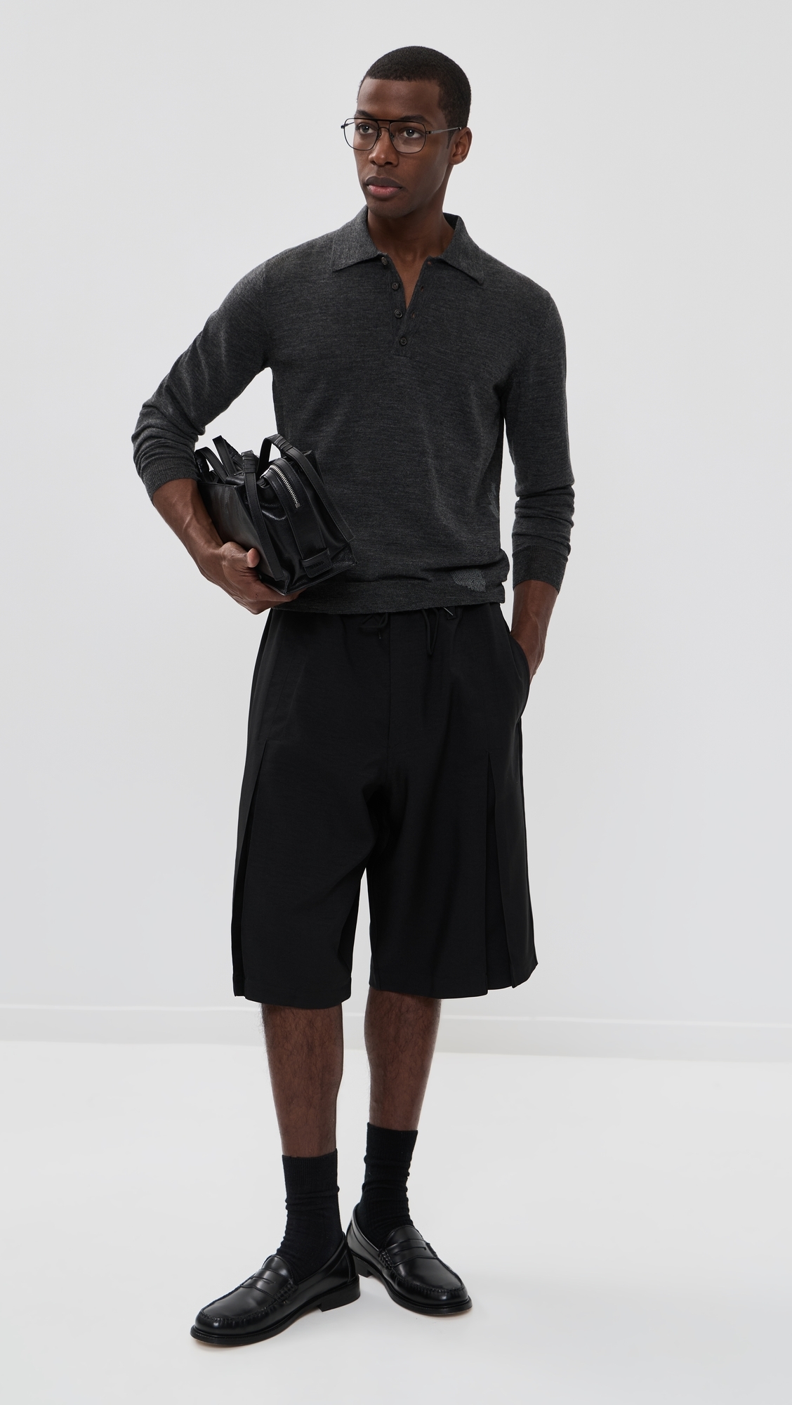 Polo Shirt Pullover Medium Grey