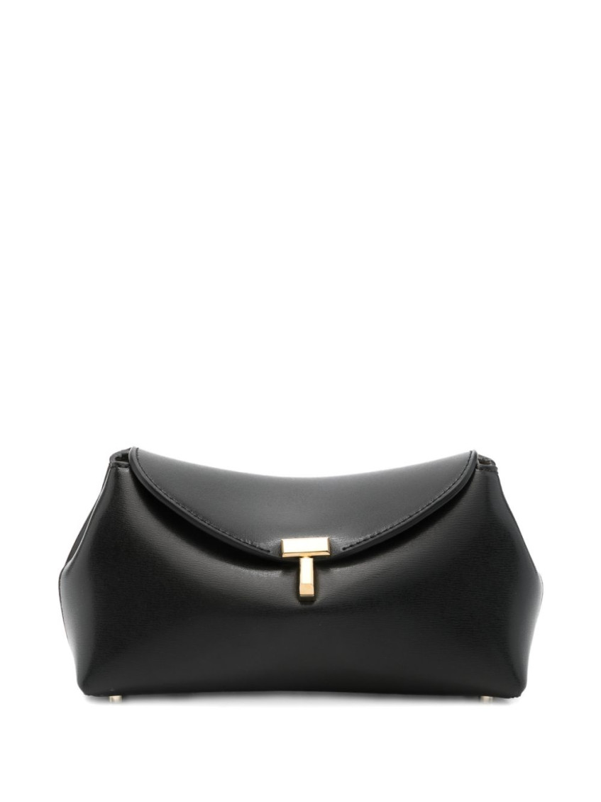 Mini T-Lock Leather Clutch