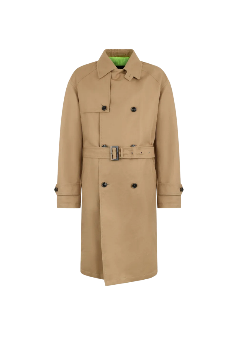 Double-Breasted Trench Coat — Beige
