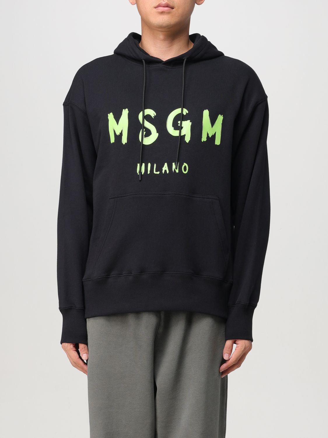 Logo-print hoodie - Black