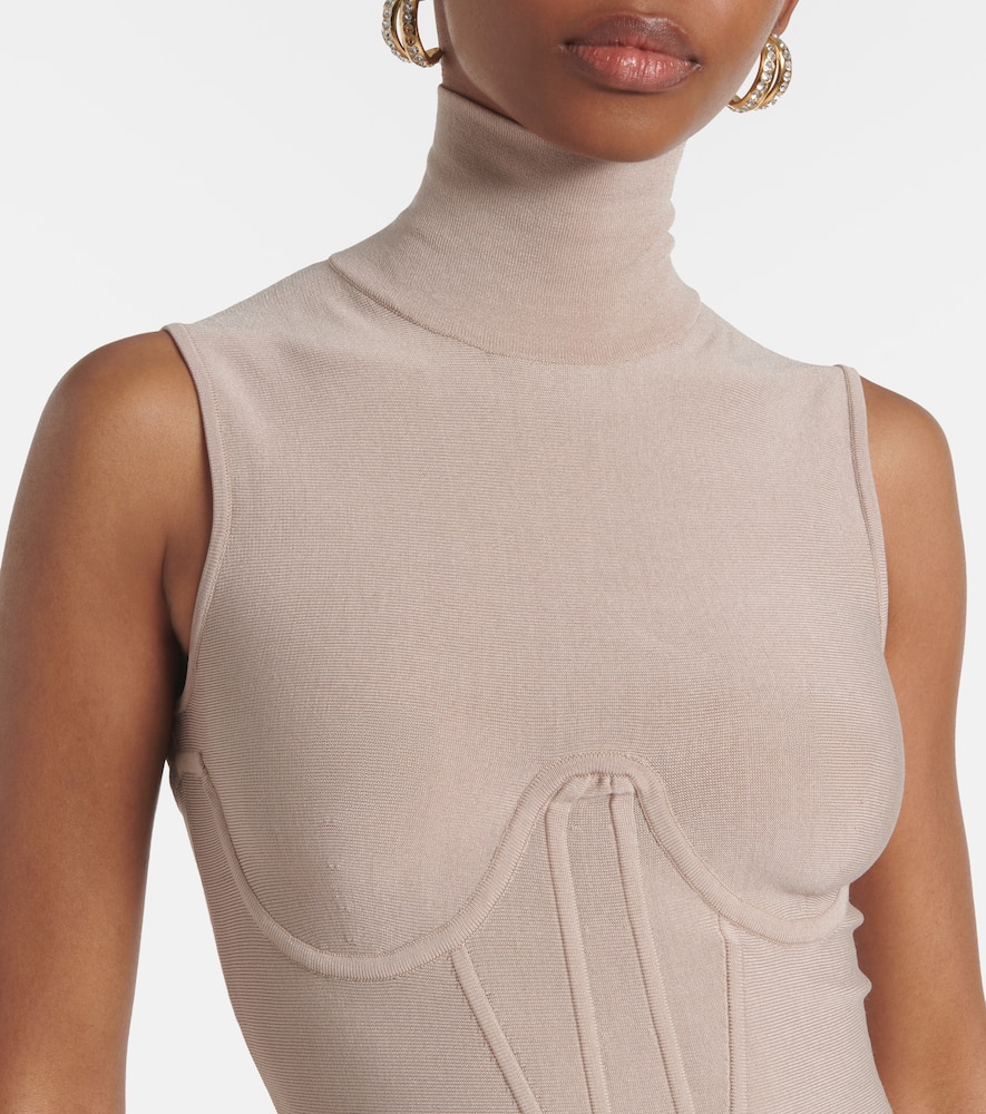Gwyneth knitted corset maxi dress