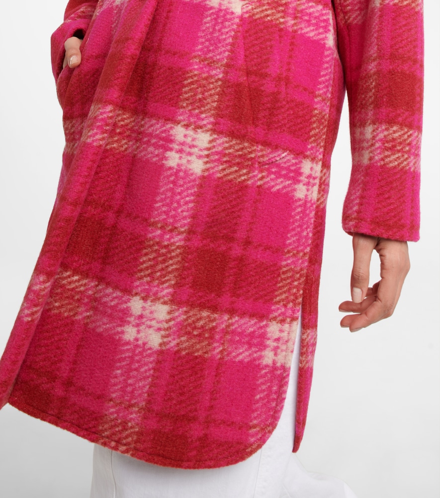 Checked flannel coat