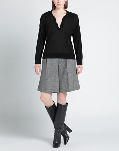 Alpha Studio Woman Sweater Black Size 6 Modal, Cashmere