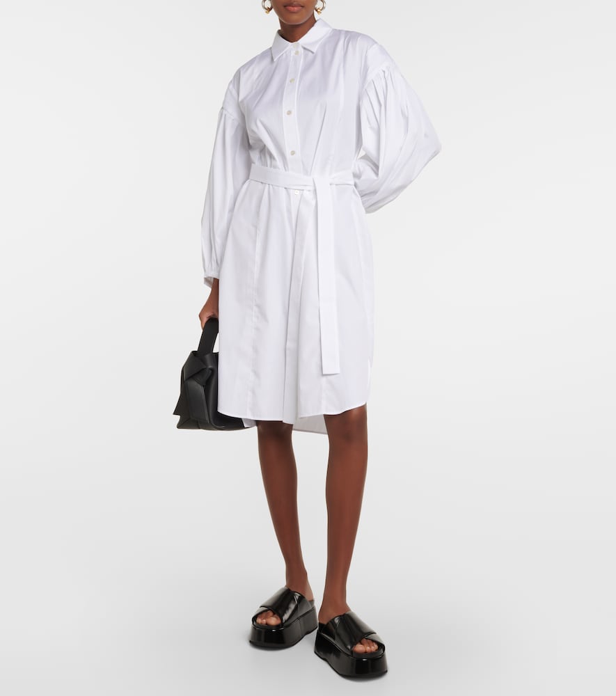 Cotton poplin midi dress