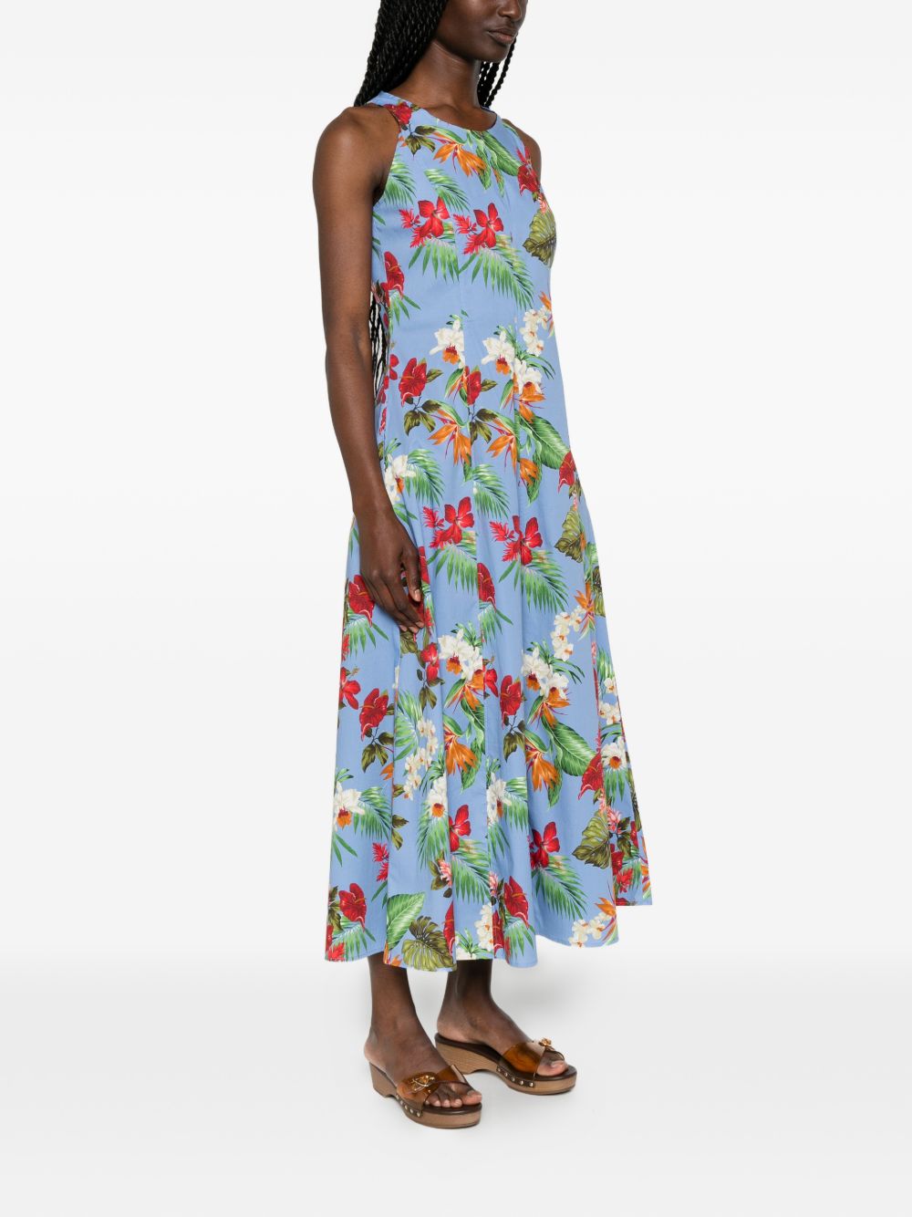 Robe midi en coton imprimé Archivio