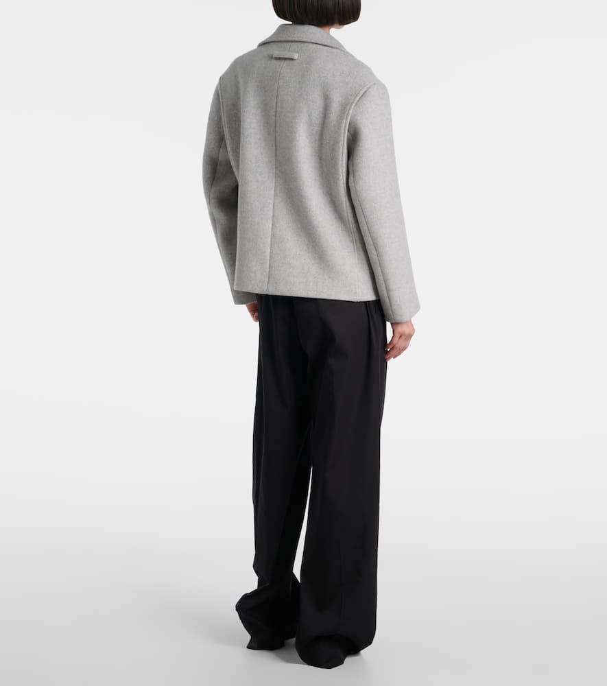 Double-breasted wool coat