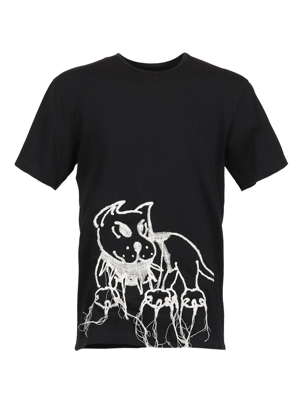 Guard-embroidered T-shirt - Black