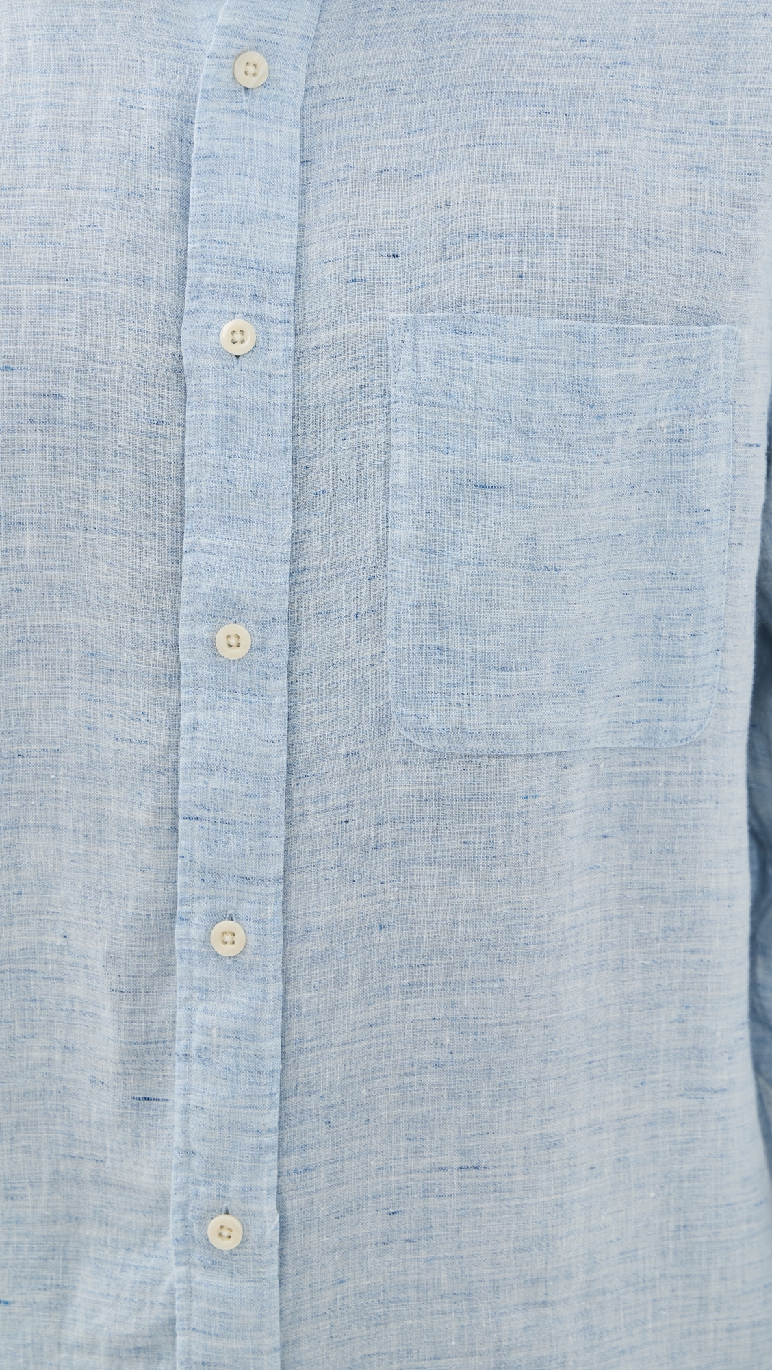 Faherty Linen Laguna Shirt Light Blue Melange