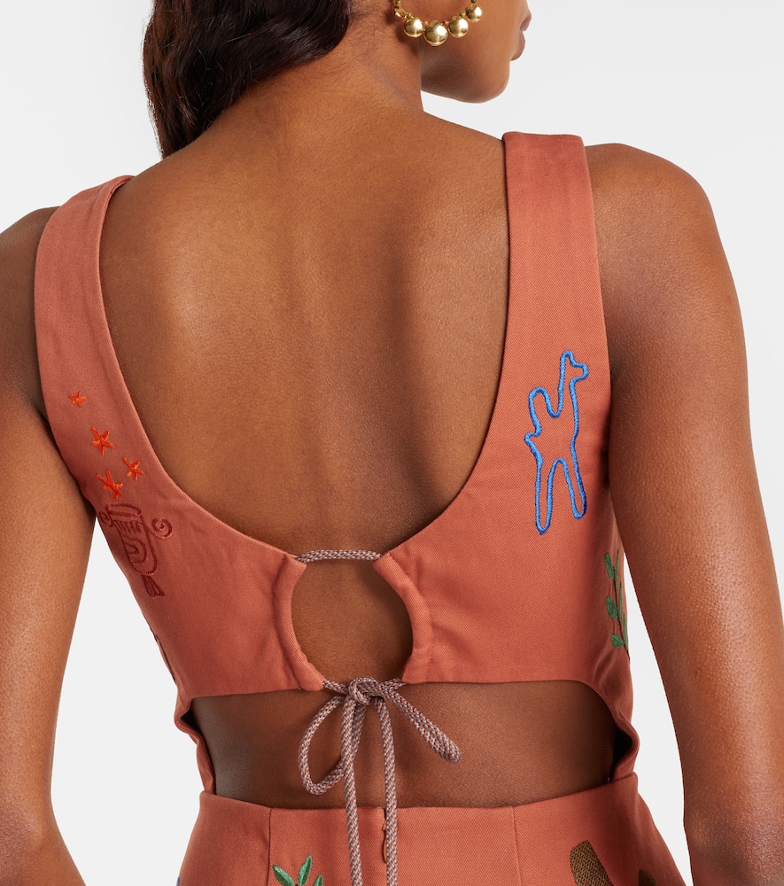 Alémais Dusty embroidered cotton minidress