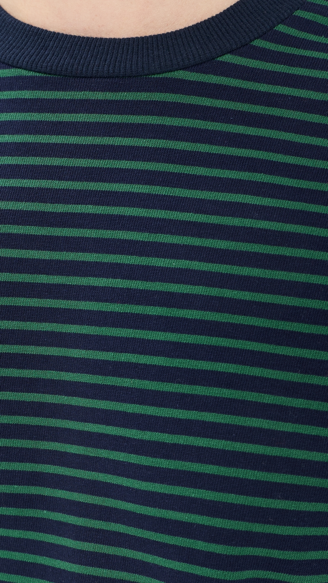 Striped Perfect Long Sleeve T-Shirt Navy/Green Multi