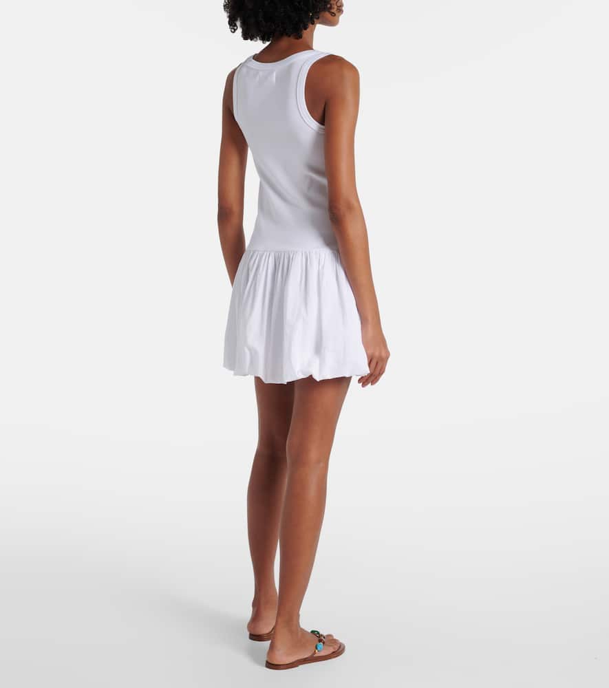 Isla cotton-blend poplin minidress