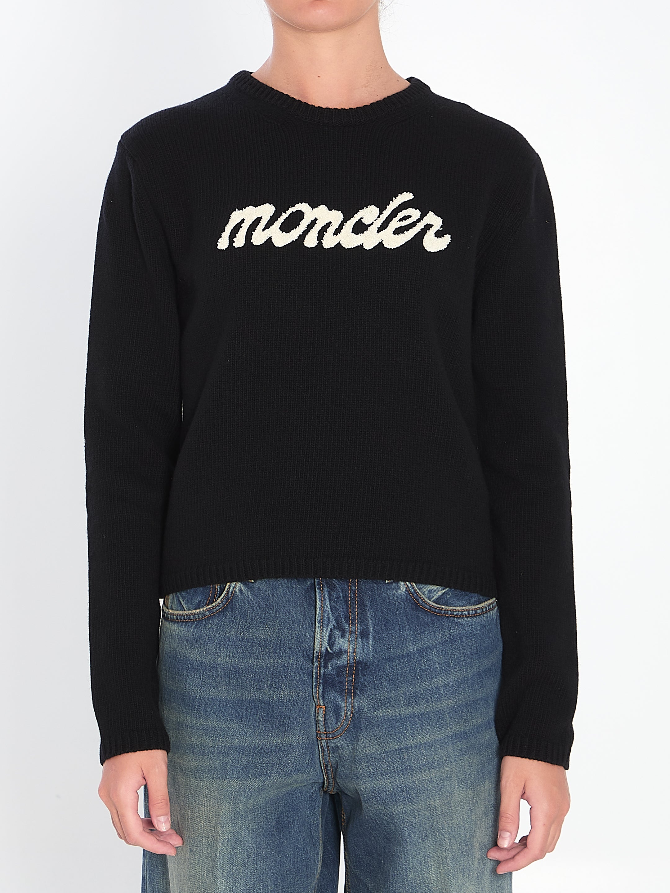 Embroidered Logo Wool & Cashmere Sweater