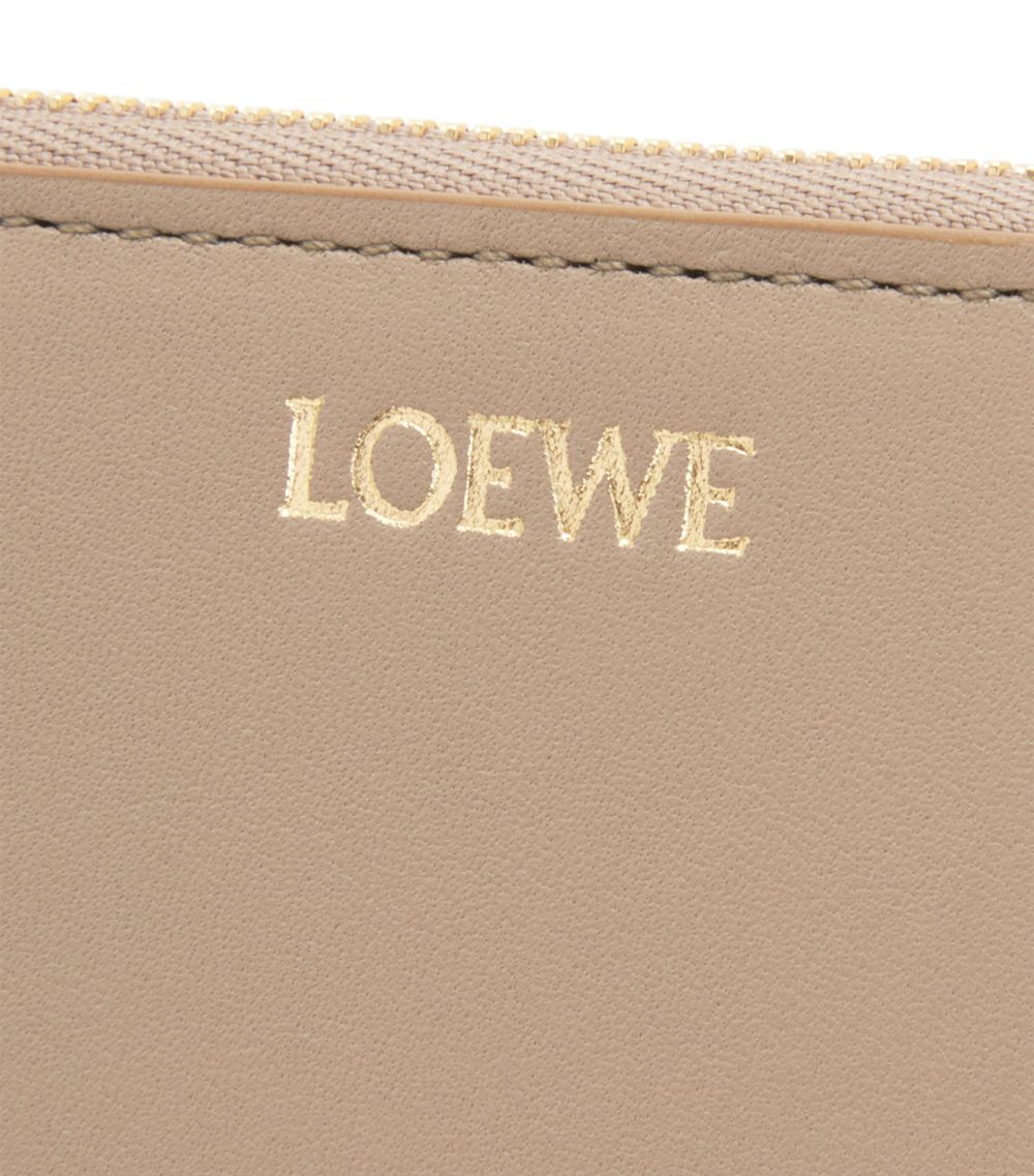 Leather Knot Zip-Around Wallet