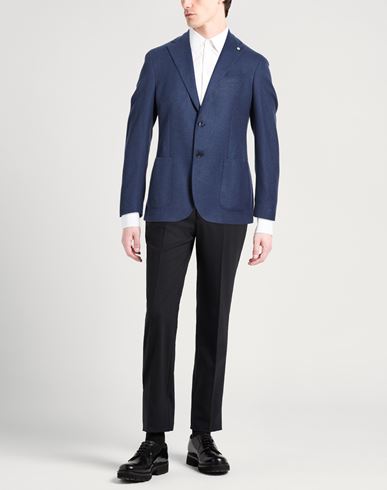 L. b.m. 1911 Man Blazer Blue Size 38 Cotton