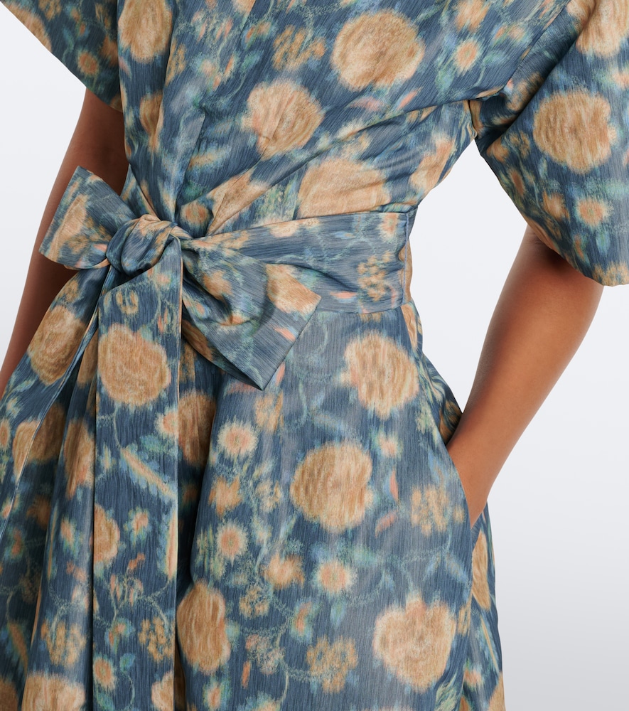 Margaretta belted floral gown