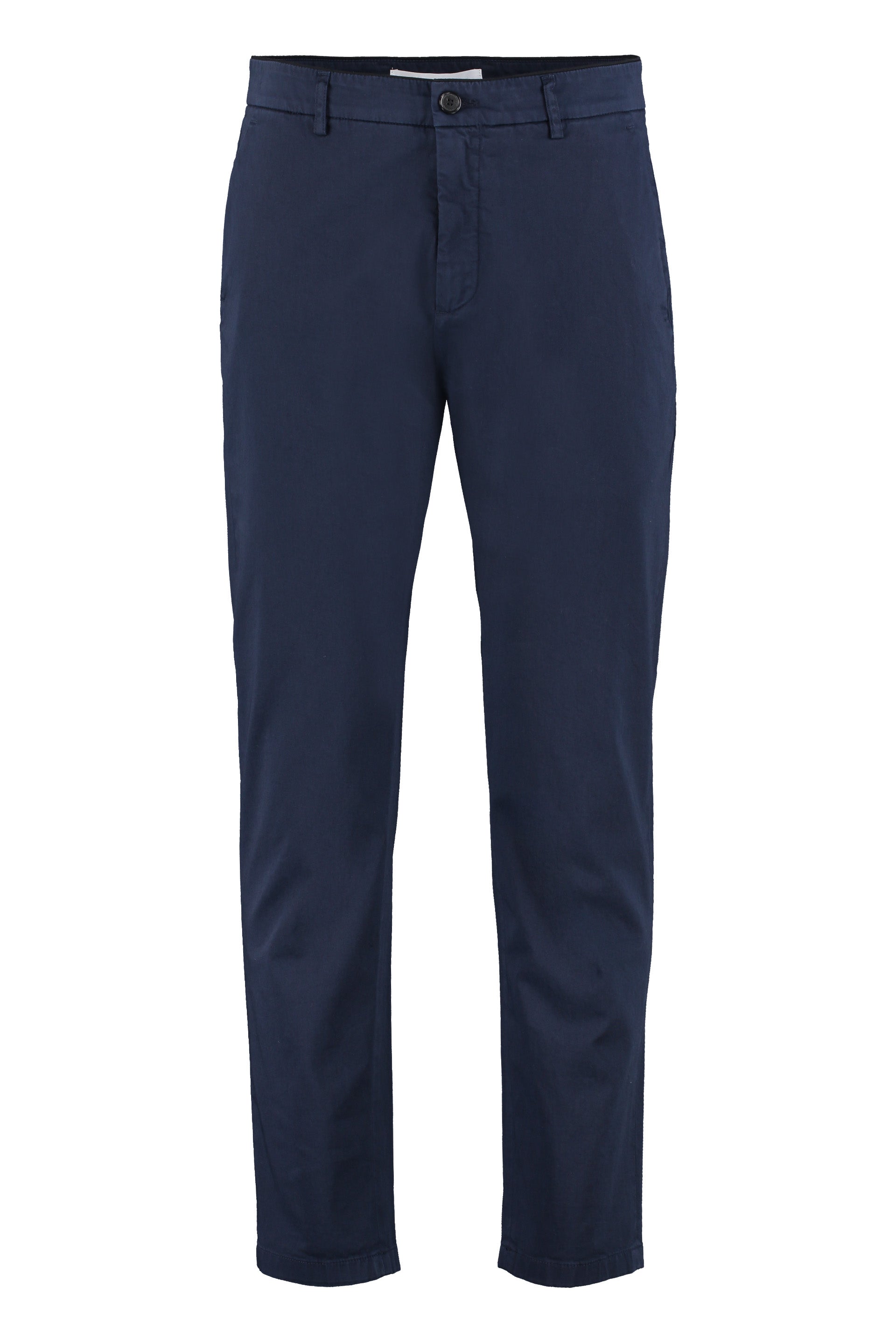 Men's Stretch Cotton Chino Trousers with Back Flap Pockets