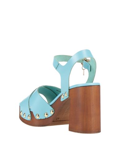 Woman Sandals Light blue Size 5 Leather