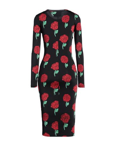 Woman Midi dress Black Size 10 Viscose, Elastane