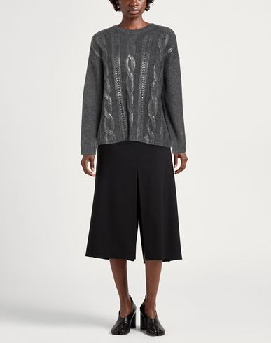 Woman Sweater Charcoal Size S Acrylic, Polyester