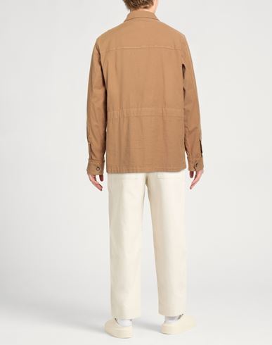 Man Jacket Camel Size 40 Cotton, Linen, Elastane
