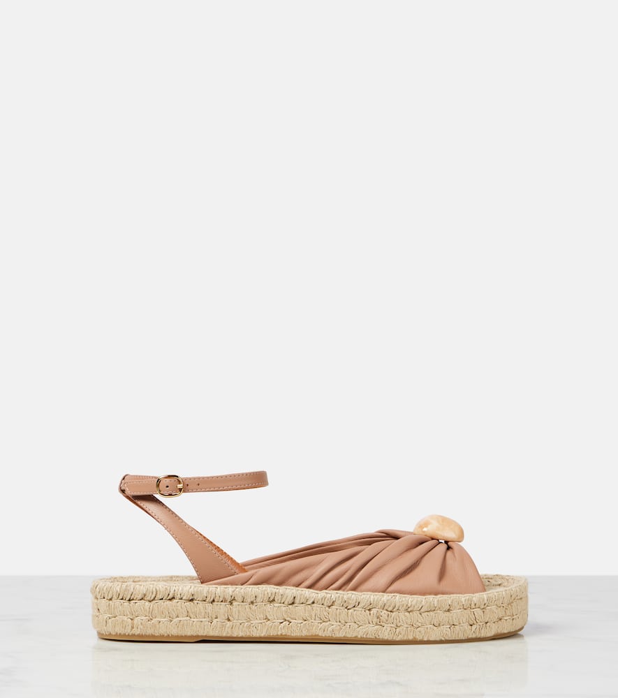 Zimmermann Gleam leather espadrille sandals