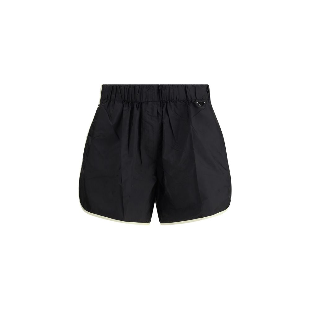 Recycled Polyamide Bermuda Shorts — Black