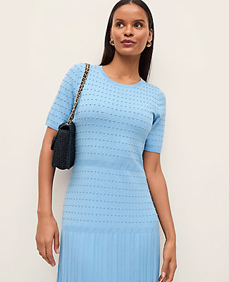 Ann Taylor Mixed Stitch Sweater Dress