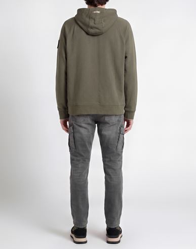Man Sweatshirt Military green Size 3XL Cotton, Polyester