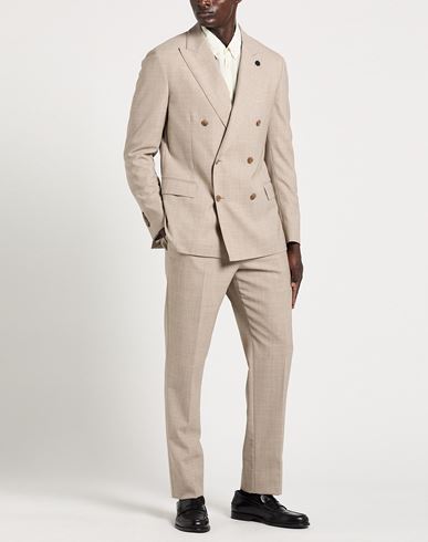 Man Suit Beige Size 42 Wool