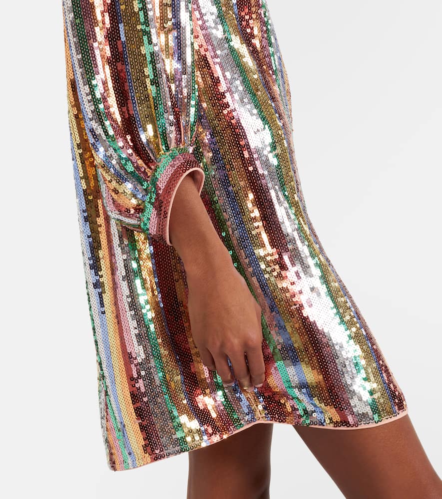 Laurie sequined striped minidress