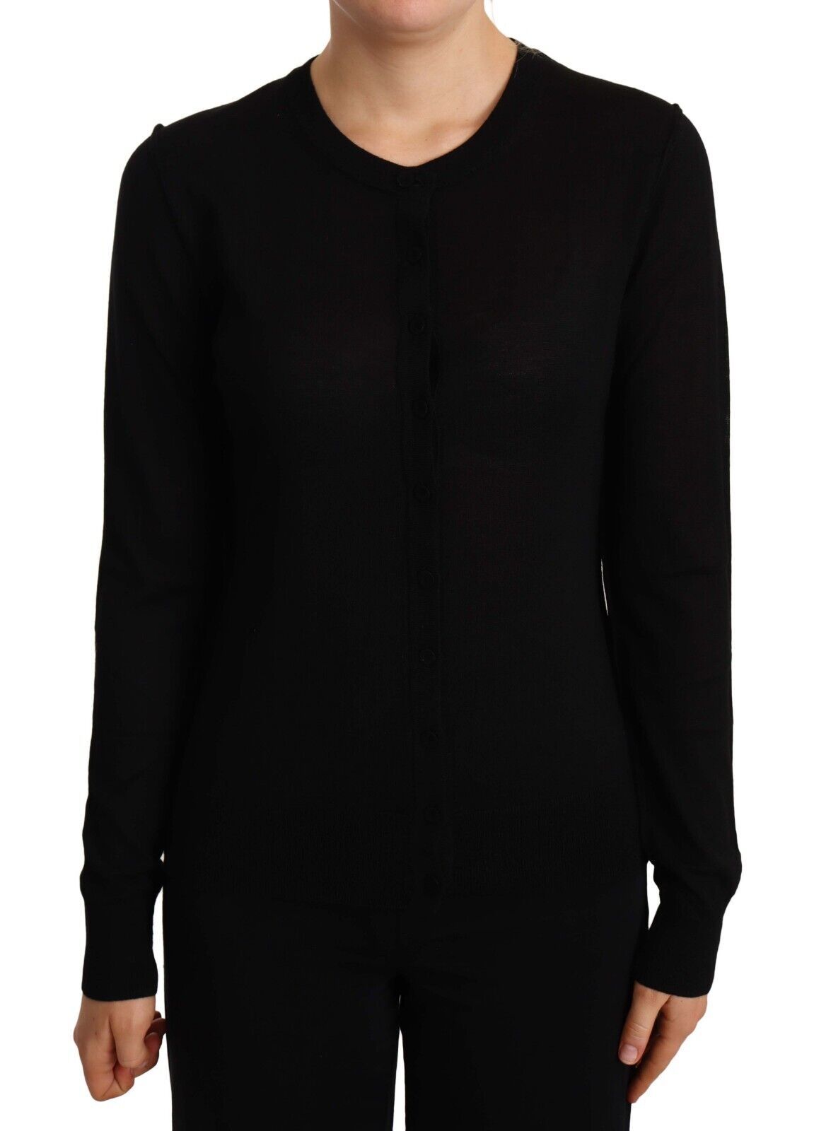 Virgin Wool Crewneck Sweater — Black