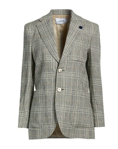 Woman Blazer Grey Size 10 Linen, Viscose, Cotton, Nylon