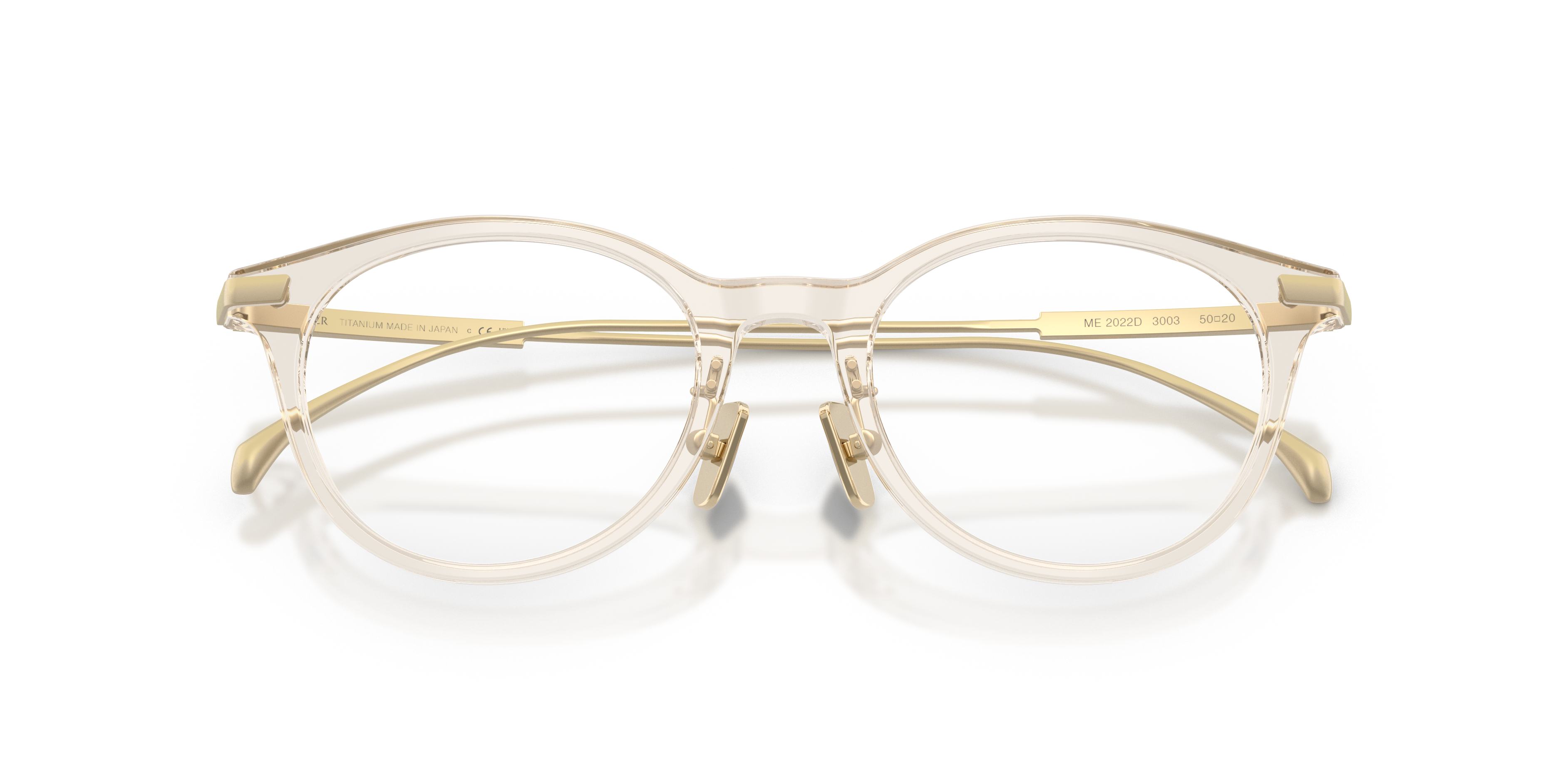Moncler Unisex Moncler ME2022D 3003 Monturas ópticas Acetato Marrón Transparente Redonda Norma