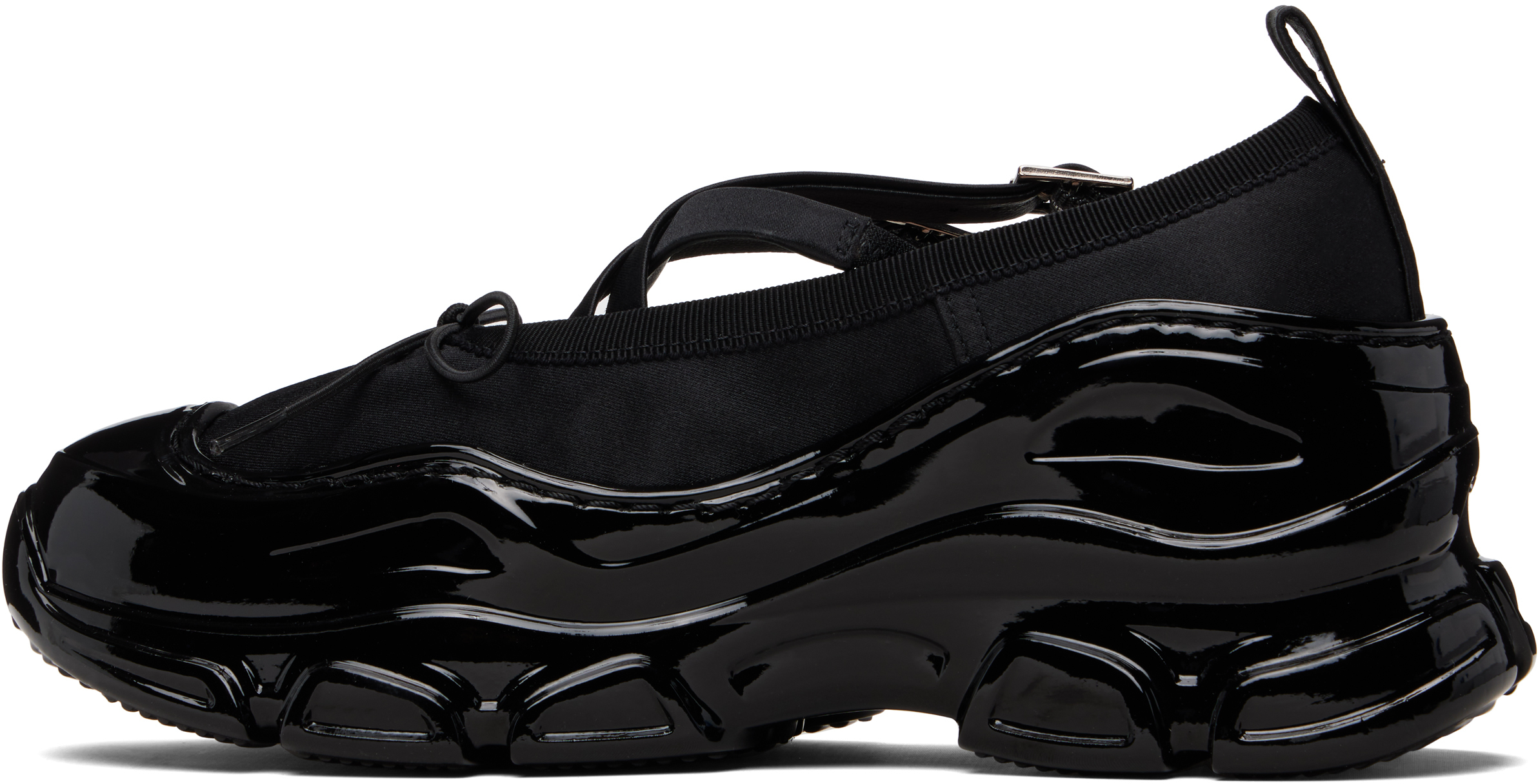 Black Beaded Tracker Ballerina Sneakers