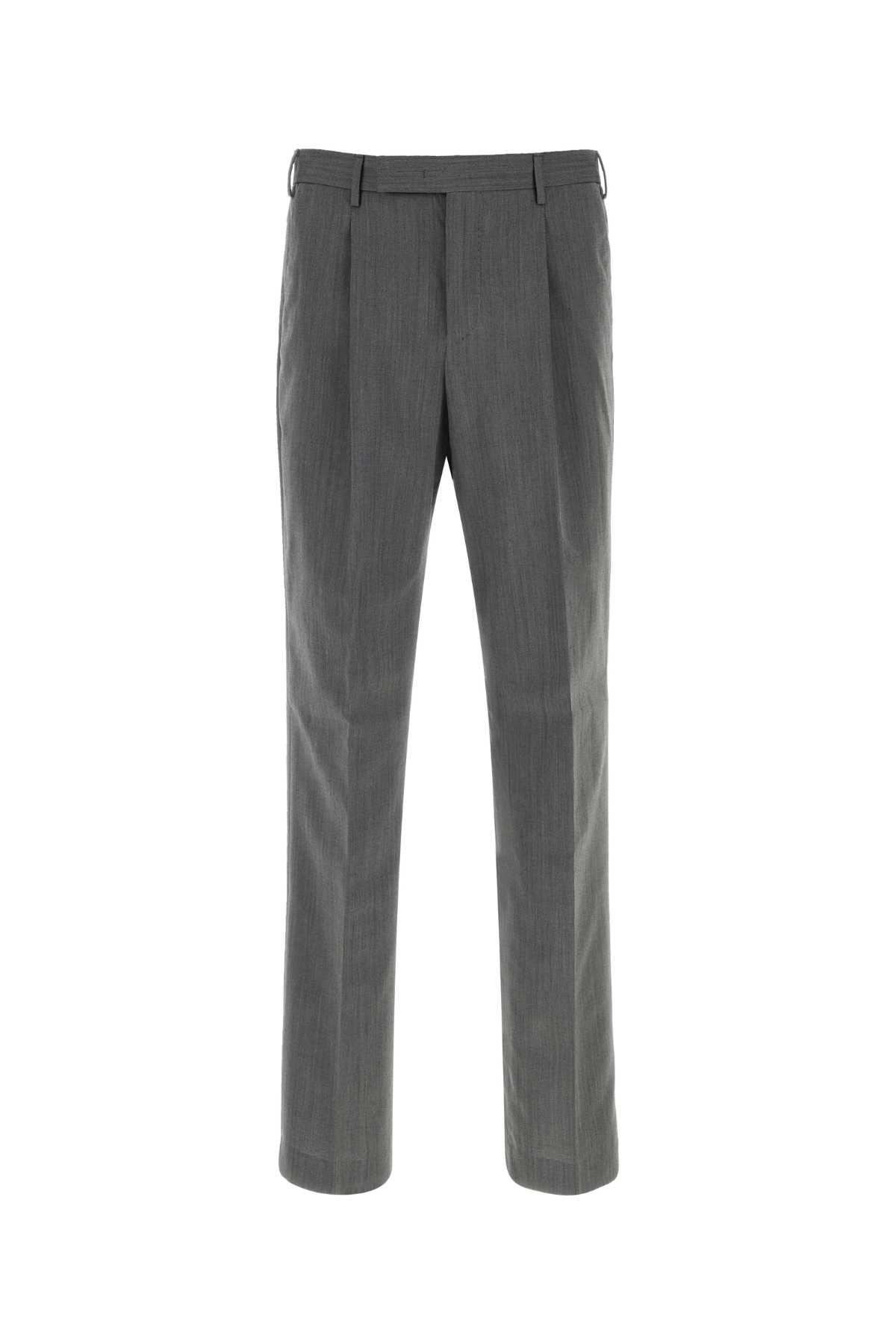 Cotton Blend Trousers — Gray